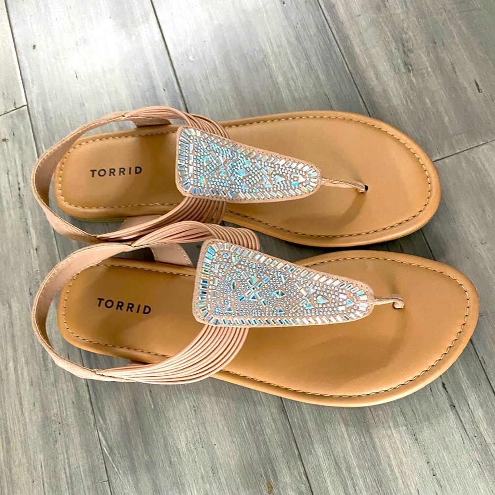Torrid pink and sparkly sandals size 12